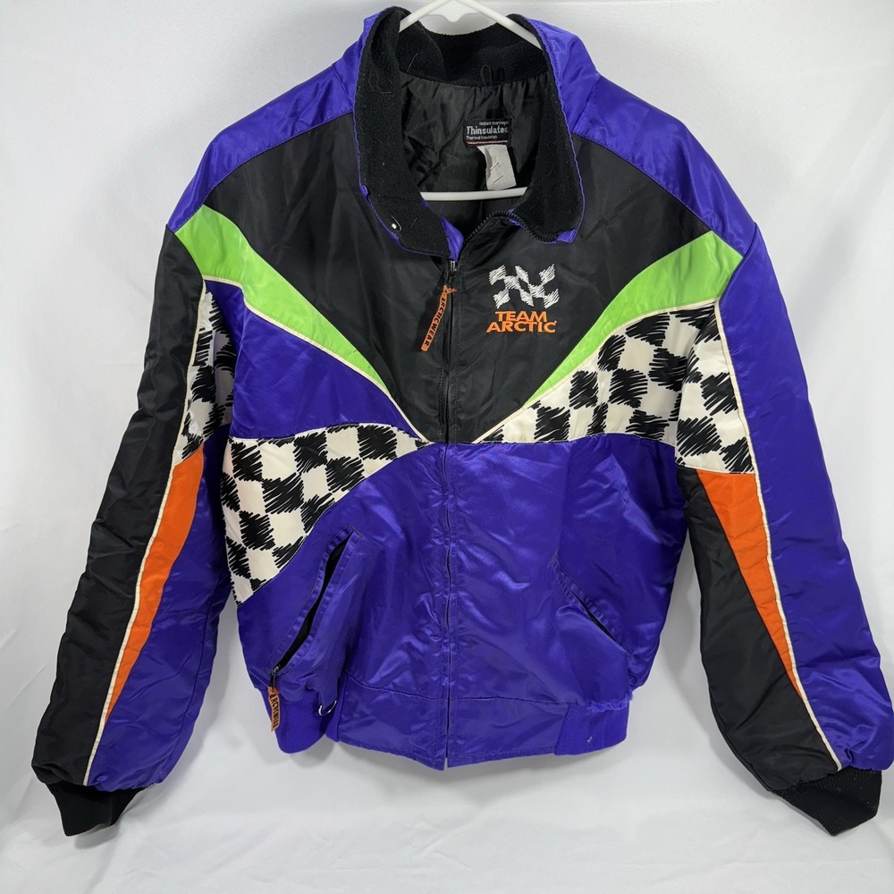 Vintage Team Arctic Cat Racing Ski Snowmobile Jacket Women's Thinsulate‎ Large
